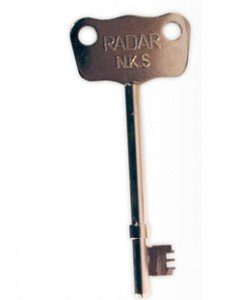 Image of a RADAR key with a large, easy turn head