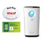 Image shows a "Which?" magazine best buy accolade to the left, and a photograph of the Air purifier to the right